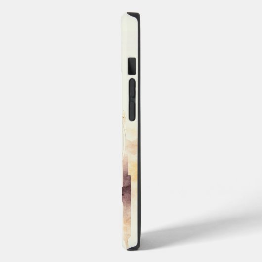 ウルフカラフルと花模様水色自然 Case-Mate iPhoneケース (裏面 / 左)