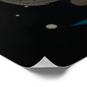 ウルフカラフルアニマル魅惑抽象芸術 ポスター (角)