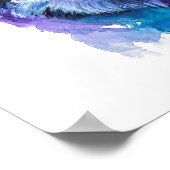 ウルフカラフルウォーターカラーアート – Spirit Animal Art ポスター (角)