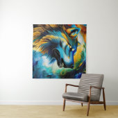 ウルフカラフルハウル タペストリー (インサイチュ(横))