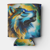 ウルフカラフルハウル 缶クーラー (正面)