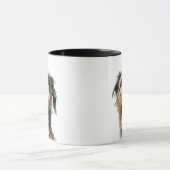 ウルフカラフルハウンド |かわいい犬 マグカップ (中央)