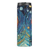 ウルフカラフルモザイクイラストレーション威厳のある タンブラー (裏面)