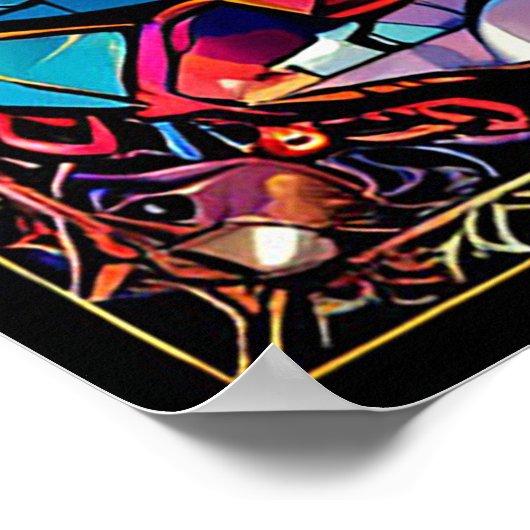 ウルフカラフル ポスター (角)