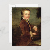 ウルフガング・アマデウス・モーツァルトのポートレート ポストカード (正面/裏面)