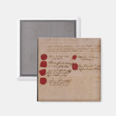 ウルフガング、モーツァルト、ウェーバーの婚姻証明書 マグネット (正面/裏面)