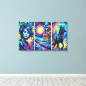 ウルフガール キャンバスプリント (インサイチュ (ウッドフロア))