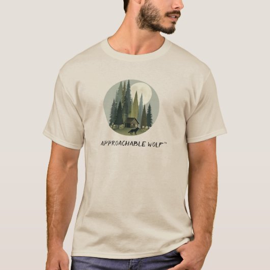 ウルフキャビン:やさしいオオカミTシャツ Tシャツ (正面)
