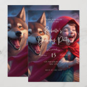 ウルフギャラクシースターズコズミックバースデーパーティー 招待状 (正面/裏面)