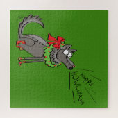 ウルフクリスマスおもしろいかわいい子たち ジグソーパズル (横)