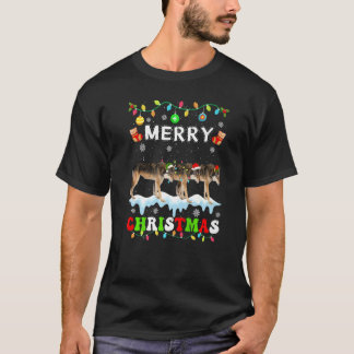 ウルフクリスマススクワッドクリスマス女性男子供 Tシャツ