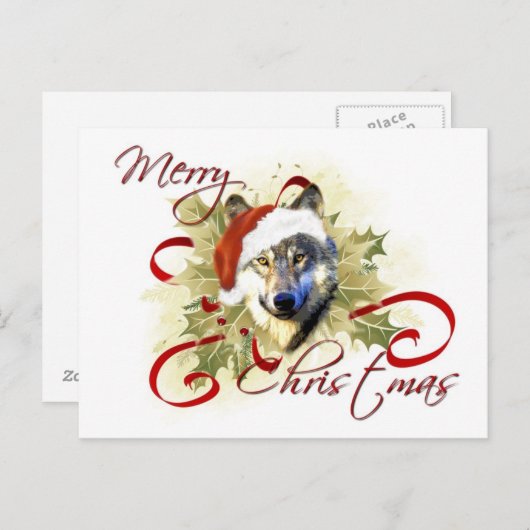 ウルフクリスマスポストカード シーズンポストカード (正面/裏面)