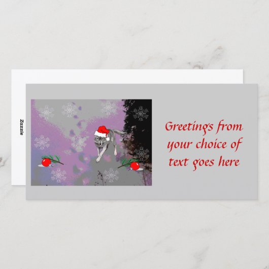 ウルフクリスマス シーズンカード (正面/裏面)