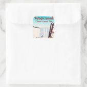 ウルフクリークオリンピック国立公園旅行ポスター。 スクエアシール (バッグ)