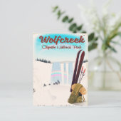 ウルフクリークオリンピック国立公園旅行ポスター。 ポストカード (スタンド正面)