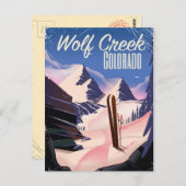 ウルフクリークコロラドスキーポスター ポストカード (正面/裏面)