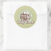 ウルフクリークラウンドステッカー ラウンドシール (バッグ)