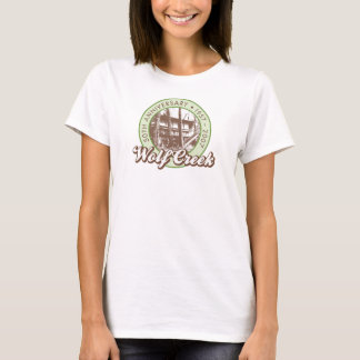 ウルフクリークレディースロングスリーブホワイトティー Tシャツ