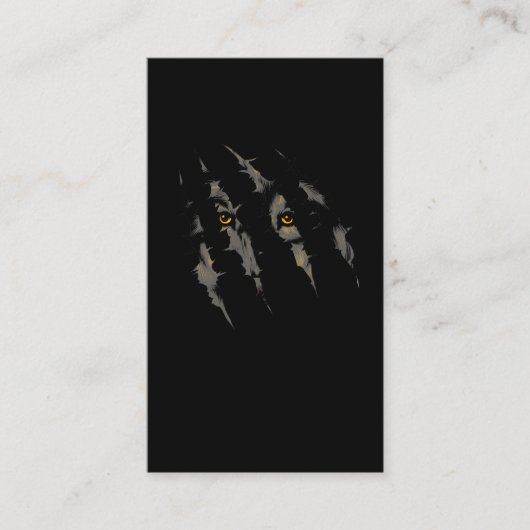 ウルフクロースクラッチウォルフフォレスト動物 名刺 (正面)