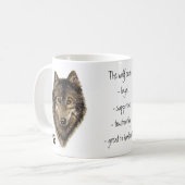 ウルフコード引用文オオカミ マグカップ (正面左)