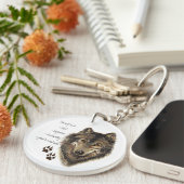 ウルフコード引用文、ウルフズアニマルキーチェーン キーホルダー (正面右)