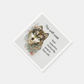 ウルフコード感動的水彩野生動物 スタンダードカクテルナプキン (角)