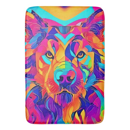 ウルフサイケデリック陛下 バスマット (正面縦)