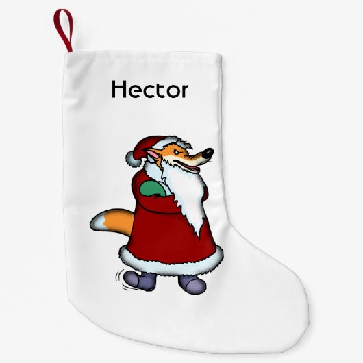 ウルフサンタクロース名 スモールクリスマスストッキング (正面)