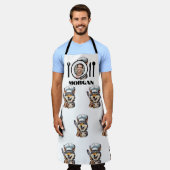 ウルフシェフメンズ エプロン (着用した状態)