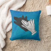 ウルフシャドウオンブルー クッション (ブランケット)