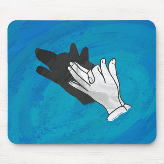 ウルフシャドウオンブルー マウスパッド (正面)