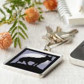 ウルフシルエット キーホルダー (側面)