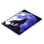 ウルフシルエット&フルムーン ノートブック (左側)