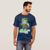 ウルフスキーヤー スキー 冬のスポーツ Tシャツ (正面フル)