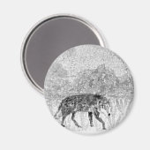 ウルフスケッチ野生動物 マグネット (正面/裏面)