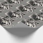 ウルフスケッチ ラッピングペーパー (角)