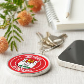 ウルフスバーグ·ラウンド·エンブレム キーホルダー (側面)