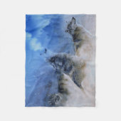 ウルフスピリッツ フリースブランケット (正面)