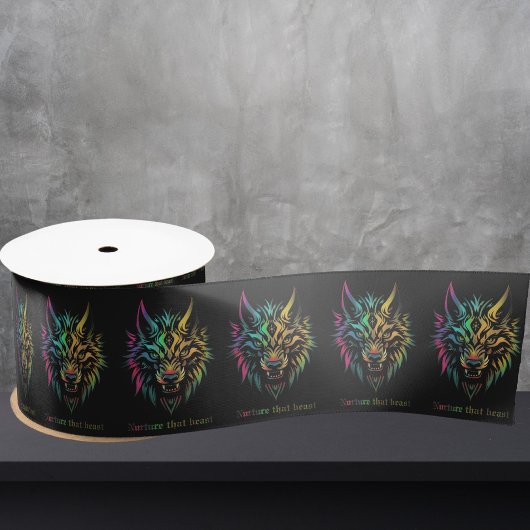 ウルフスピリットfenrir wolves顔ギフトラップ サテンリボン