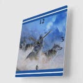 ウルフスピリツスクエアウォールクロック スクエア壁時計 (傾斜)