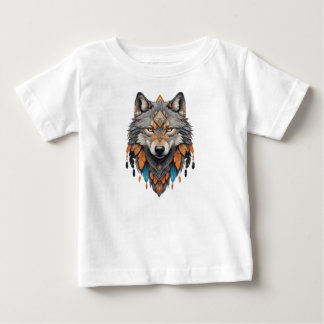 ウルフズイエローストーン国立公園ウルフマウンテンズヴィン ベビーTシャツ