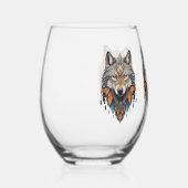 ウルフズイエローストーン国立公園ウルフ山脈 ステムなしワイングラス (右)