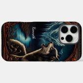 ウルフズムーンライトハウル Case-Mate iPhoneケース (裏面 (横))