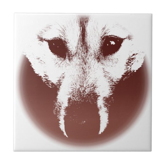 ウルフセラミックタイルオオカミの群れ犬の装飾 タイル (正面)