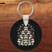 ウルフツリークリスマスセータークリスマスペットアニマルウルフ キーホルダー (正面)