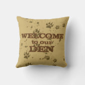 ウルフトラック(Welcome to our Den) クッション (裏面)