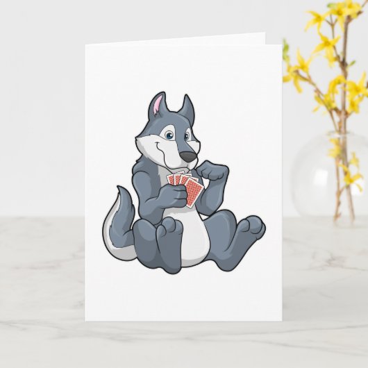 ウルフトランプのポーカーとトランプのポーカーカード カード (黄色い花)