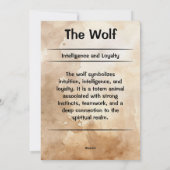 ウルフトーテムスピリットアニマル意味カード シーズンカード (裏面)
