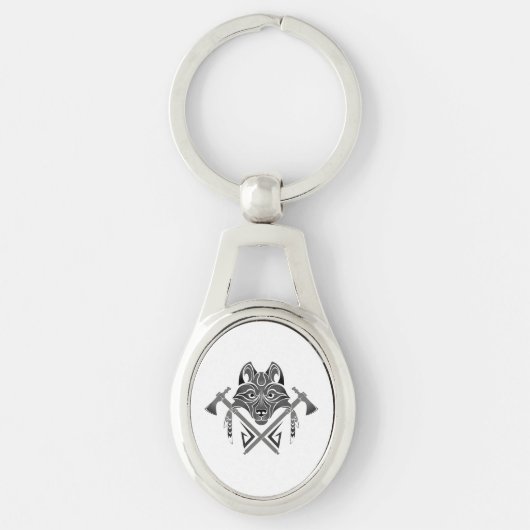 ウルフトーテム装飾用クッション キーホルダー (正面)