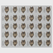 ウルフトーテ感動的ム精神ガイド動物ラップ ラッピングペーパー (フラット)